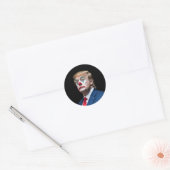 Trump as a Joker Clown Ronde Sticker (Envelop)