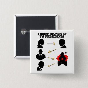 Trump as clown : een korte geschiedenis van de Ame Vierkante Button 5,1 Cm