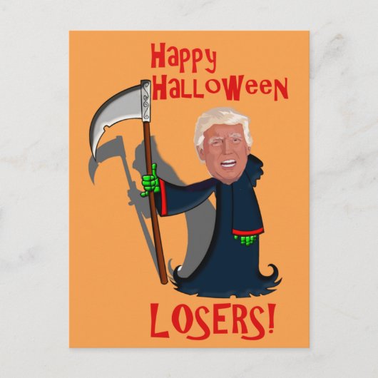 Trump as Grim Reaper Halloween Briefkaart (Voorkant)