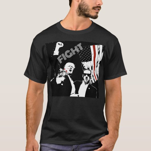 Trump Assassination T-shirt - Vecht (Voorkant)