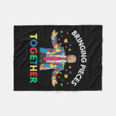 Trump Autisme Bewustzijn voor Trump Autisme Fleece Deken (Voorkant (Horizontaal))