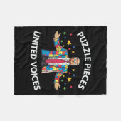 Trump Autisme Bewustzijn voor Trump Autisme Fleece Deken (Voorkant (Horizontaal))