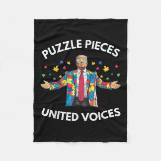 Trump Autisme Bewustzijn voor Trump Autisme Fleece Deken