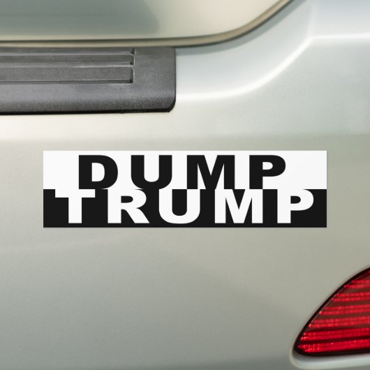 Trump B&W Bumpersticker (Op auto)