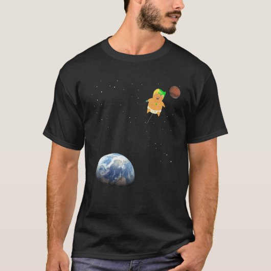 Trump Baby Blimp Balloon Mars Mission Space Force T-shirt (Voorkant)