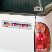 Trump Bad Hair Elephant, Amerikaanse vlag, ZSSG Bumpersticker (Op Truck)