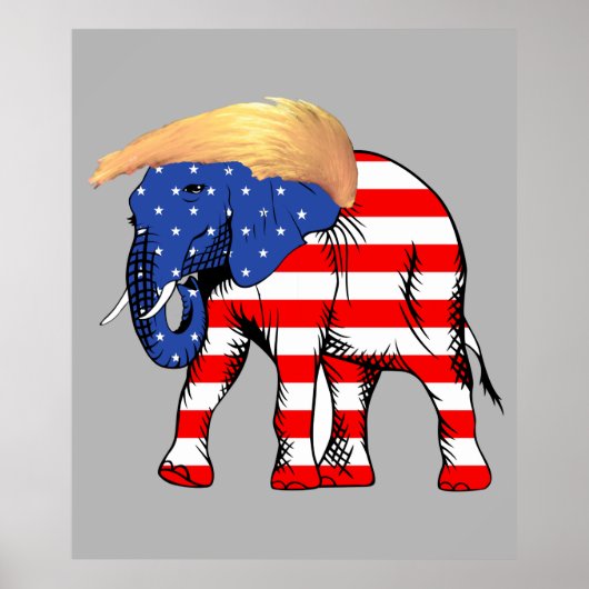 Trump Bad Hair Elephant Value Poster, ZSSG Poster (Voorkant)