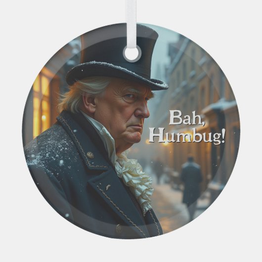 Trump Bah Humbug Glas Ornament (Voorkant)
