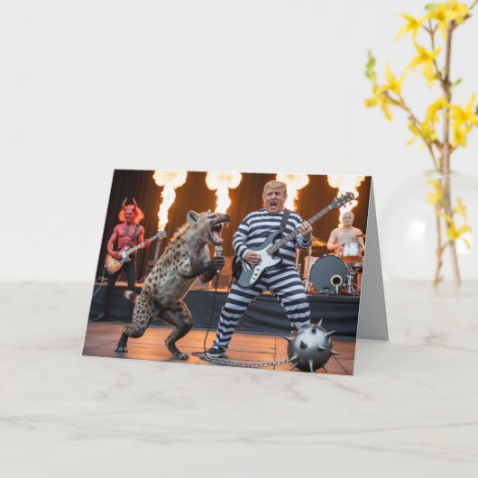 Trump Band From Hell Greeting Card Kaart (Gele Bloem)