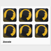 Trump Bat-Signal 3" Square Stickers x6 (Vel)