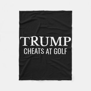 Trump Bedriegt Bij Golf – Grappig Politiek Protest Fleece Deken