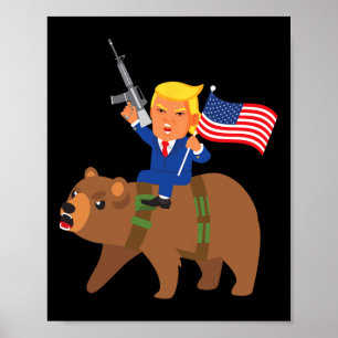Trump Beer Geweer Merica Verkiezing Donald Republi Poster