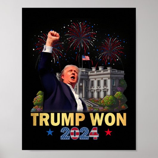 Trump behaalde in 2024 President 47e van het Witte Poster (Voorkant)