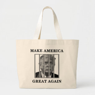 Trump Behind Bars Grote Tote Bag