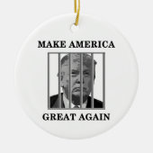 Trump Behind Bars Keramisch Ornament (Voorkant)