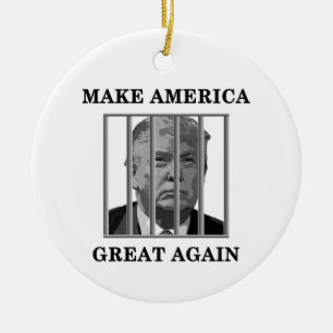Trump Behind Bars Keramisch Ornament