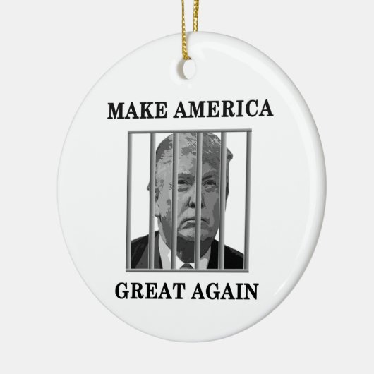 Trump Behind Bars Keramisch Ornament (Links)