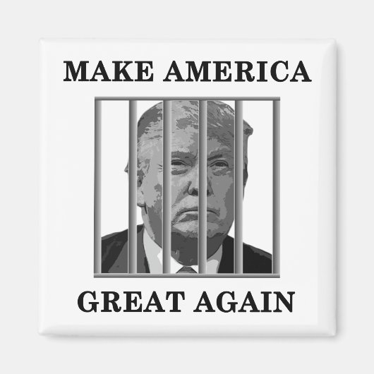 Trump Behind Bars Magneet (Voorkant)