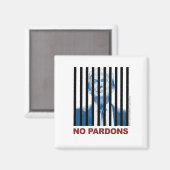 Trump Behind Bars - No Pardons 3 Magneet (Voorkant / Achterkant)