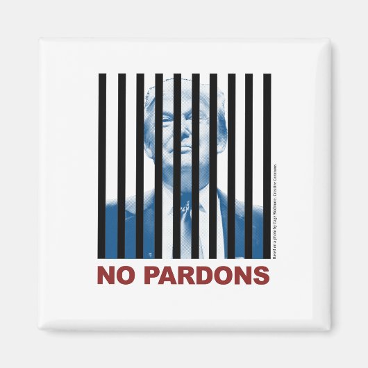 Trump Behind Bars - No Pardons 3 Magneet (Voorkant)