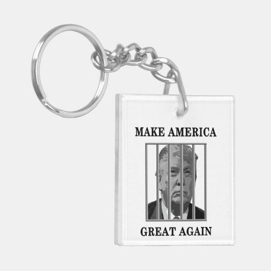 Trump Behind Bars Sleutelhanger (Voorkant Links)