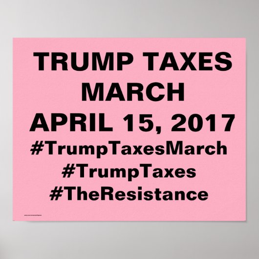 Trump belast protest in maart poster (Voorkant)