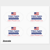 TRUMP BEST PRESIDENT OOIT BUMPERSTICKER OVALE STICKER (Vel)