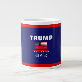 TRUMP BESTE PRESIDENT OOIT 45 & 47 JUMBO KOFFIE MO GROTE KOFFIEKOP