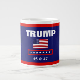 TRUMP BESTE PRESIDENT OOIT 45 & 47 JUMBO KOFFIE MO GROTE KOFFIEKOP