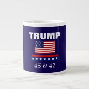 TRUMP BESTE PRESIDENT OOIT 45 & 47 JUMBO KOFFIEBEE GROTE KOFFIEKOP