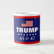 TRUMP BESTE PRESIDENT OOIT 45 & 47 JUMBO KOFFIEBEE