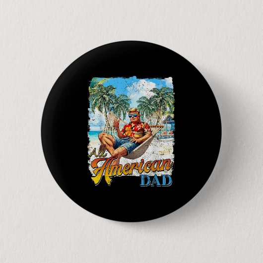 Trump beste vader Amerikaan ooit 4 juli vaders D Ronde Button 5,7 Cm (Voorkant)