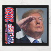 Trump betaalt de vlag bier etiket (Enkel label)