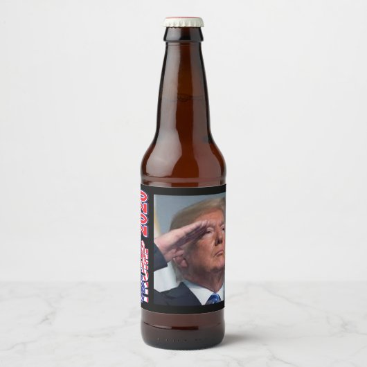 Trump betaalt de vlag bier etiket (Voorkant)