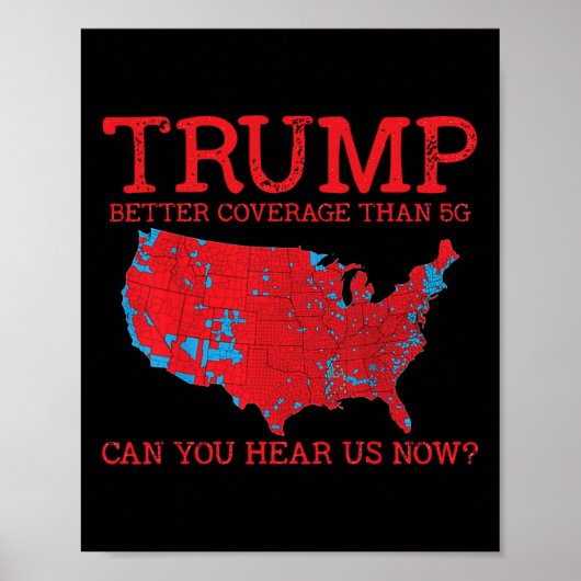 Trump beter dan 5G electorale kaart 2024 Poster (Voorkant)