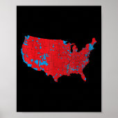 Trump betere dekking 2024 electorale interactieve  poster (Voorkant)