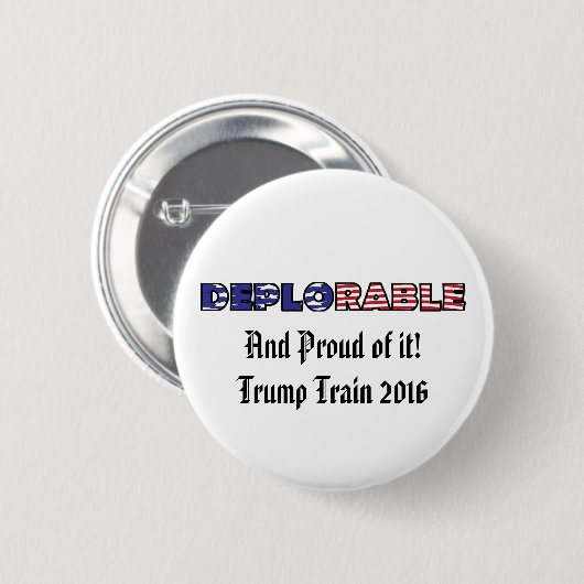 Trump betreurenswaardig en trots ronde button 5,7 cm (Voorkant /achterkant)