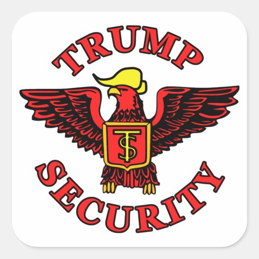 Trump Beveiliging Vierkante Sticker (Voorkant)