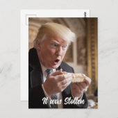 Trump bewondert zijn gestolen brood briefkaart (Voorkant / Achterkant)
