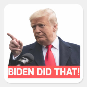 TRUMP: BIDEN HEEFT GEDAAN DAT Vierkante Stickers