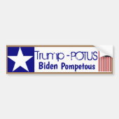 Trump Biden Pompetous Bumpersticker (Voorkant)