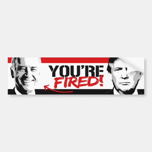 Trump: Biden You're Fired - PNG Bumpersticker (Voorkant)