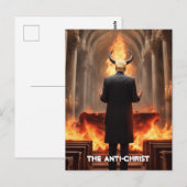 Trump bidt in een kerk De Anti-Christus Briefkaart (Voorkant / Achterkant)