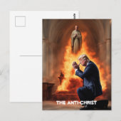 Trump bidt in een kerk De Anti-Christus Briefkaart (Voorkant / Achterkant)