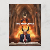Trump bidt in een kerk De Anti-Christus Briefkaart (Voorkant)