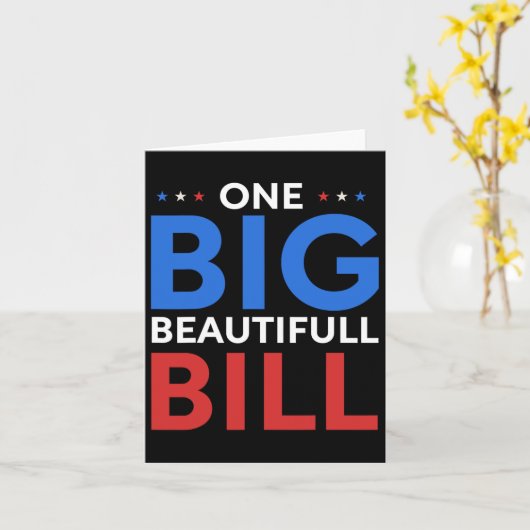 Trump Big Bill One Big Beautiful Bill Funny Politi Kaart (Gele Bloem)