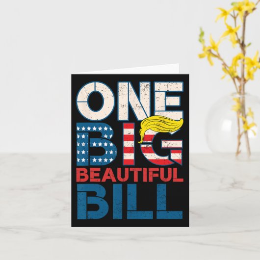 Trump Big Bill One Big Beautiful Bill Funny Politi Kaart (Gele Bloem)