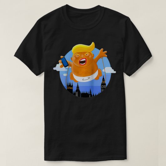 Trump Big Graphics opblaasbare Baby Blimp ballon T-shirt (Design voorkant)