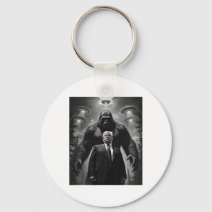 Trump Bigfoot Ufo Alien Buitenaards Wezen Ontmoeti Sleutelhanger