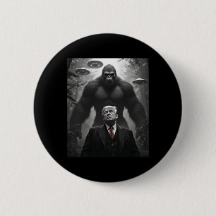 Trump Bigfoot Ufo Alien Ontmoeting Bezoek Complot Ronde Button 5,7 Cm